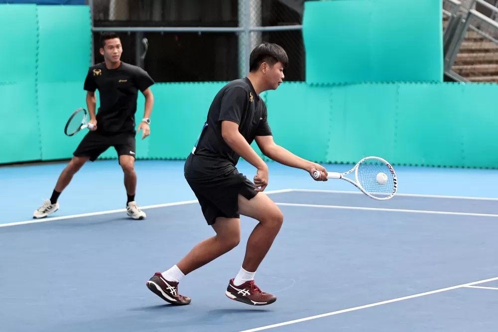 高中團體賽臺北市建中男雙代表。(臺北市政府教育局提供)