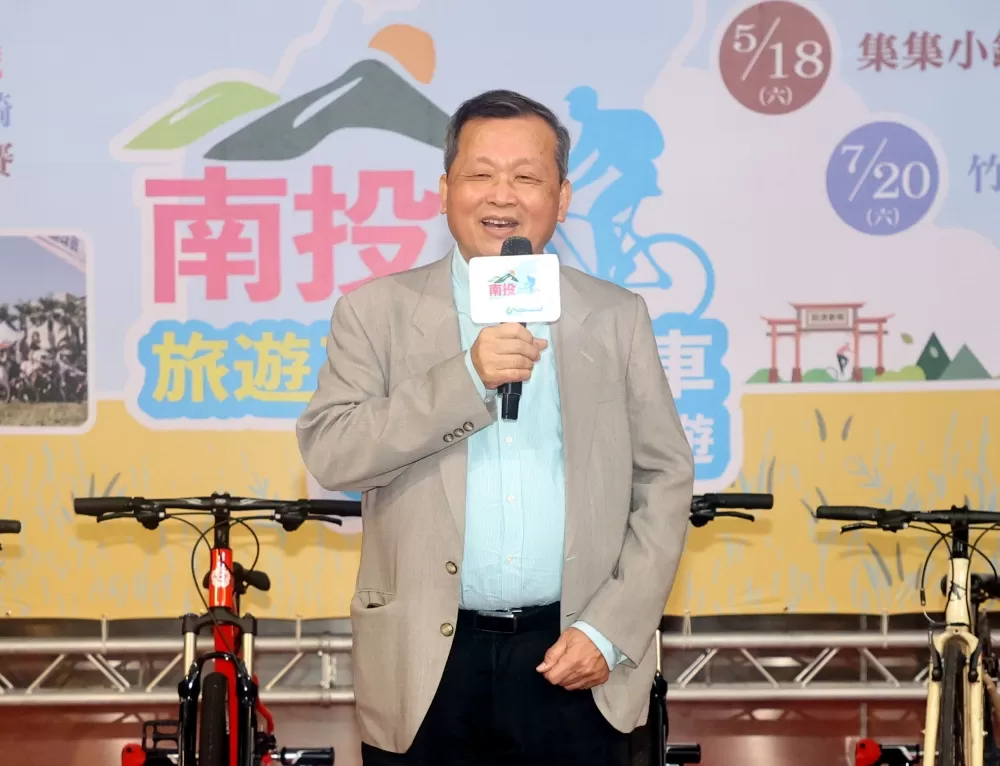 南投縣副縣長王瑞德發下完騎宏願。林嘉欣/攝影。