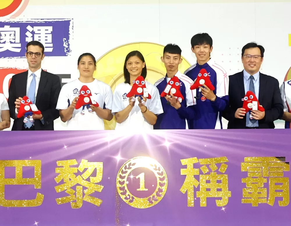 巴黎奧運倒數百日誓師儀式。林嘉欣／攝影。