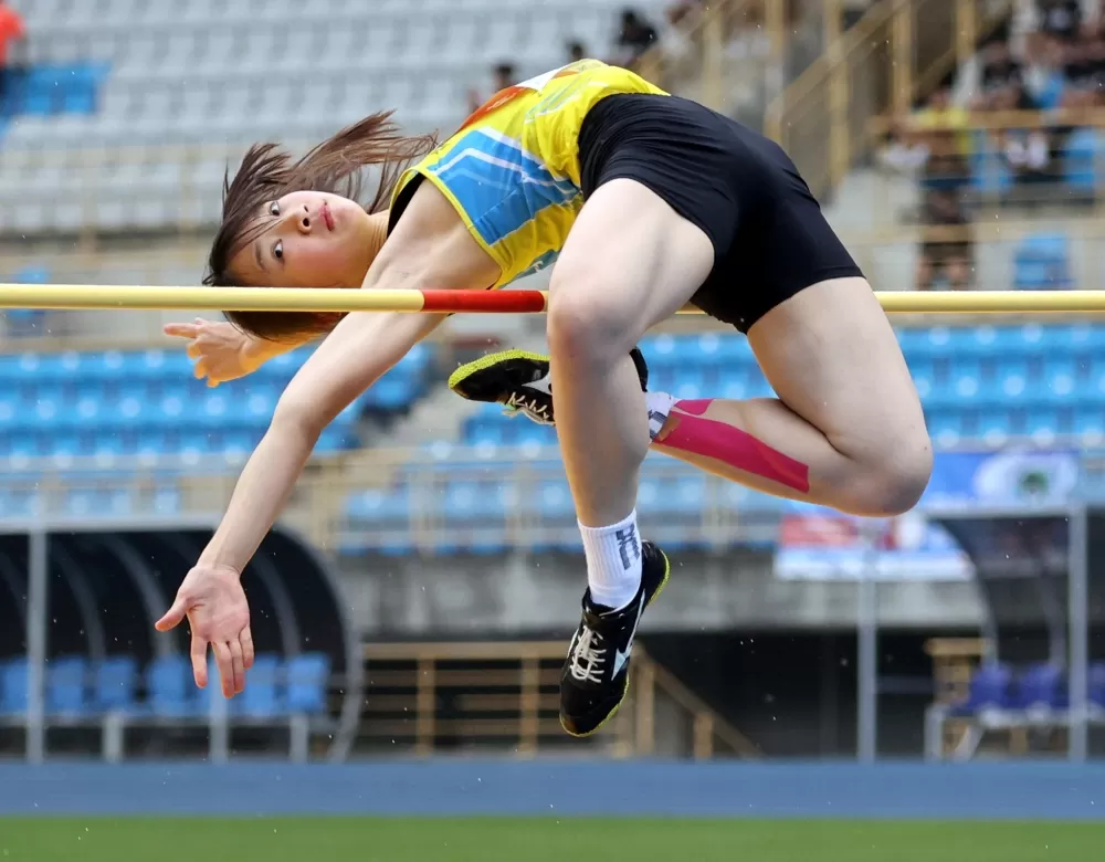 高女七項全能金牌林沛萱。林嘉欣／攝影。