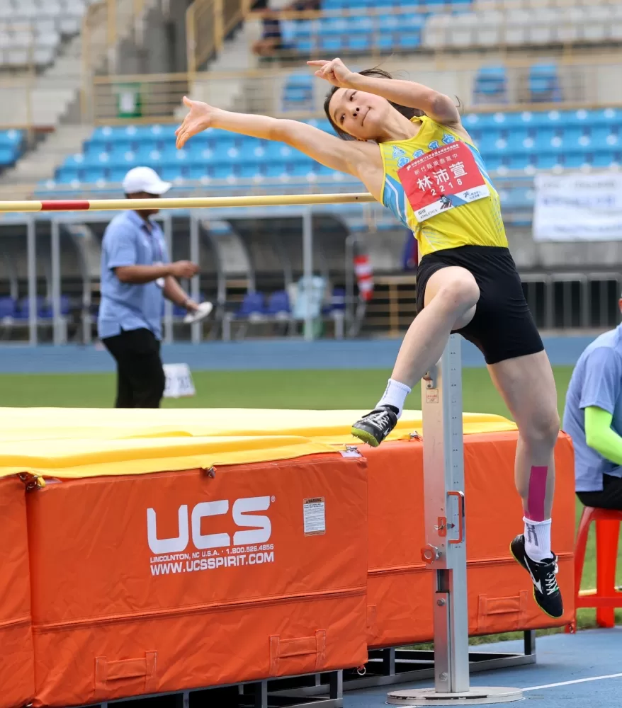 高女七項全能金牌林沛萱。林嘉欣／攝影。