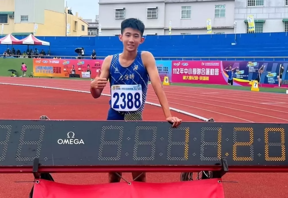 徐唯宸決賽飆11秒20可惜超順風。蕭雅云提供。
