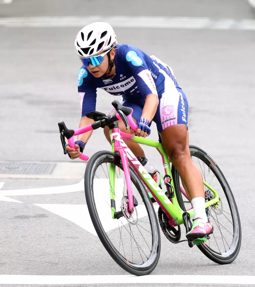 黃亭茵毫無懸念在96聯賽天母繞圈賽封后。林嘉欣／攝影。