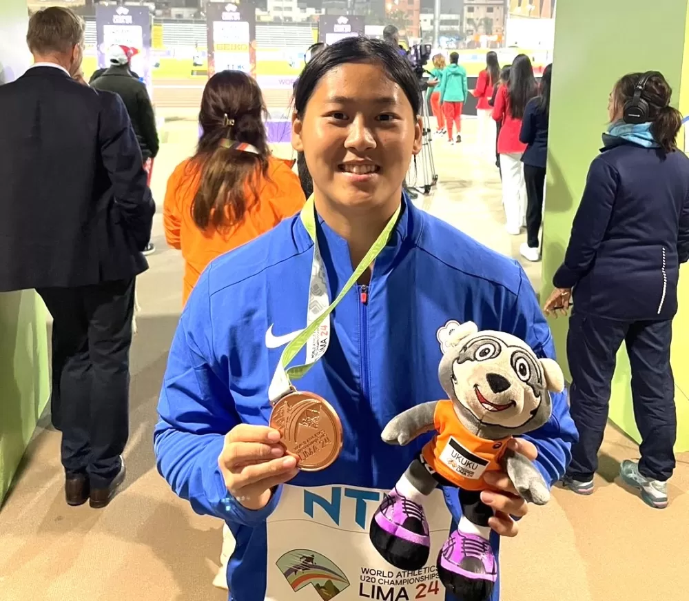 U20世錦賽江靜緣破U20全國紀錄奪銅。陳重導／攝影。