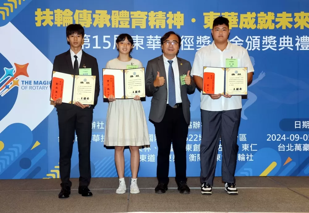 劉承漢感謝東華獎學金送暖。林嘉欣/攝影。