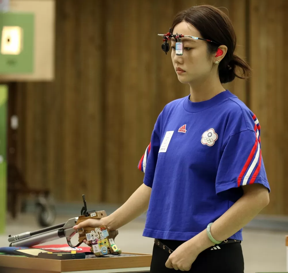 中華台北吳佳穎女子10公尺空氣手槍冠軍（中華民國射擊協會提供）。