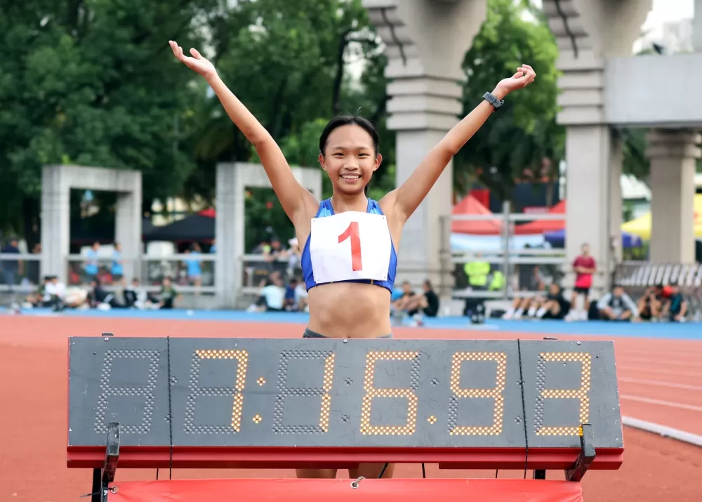 國女2000障破大會的吳宥葳，個性像極老爸吳文騫。林嘉欣／攝影。