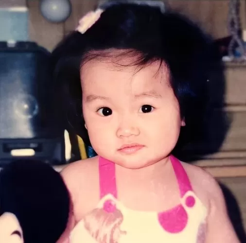 吳佳穎小時候的萌樣。吳佳穎提供。