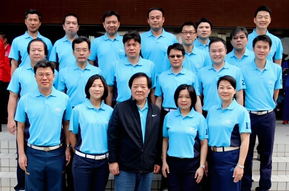 臺灣職業排球聯盟賽務總監章金榮(前排中)。資料照片林嘉欣/攝影。