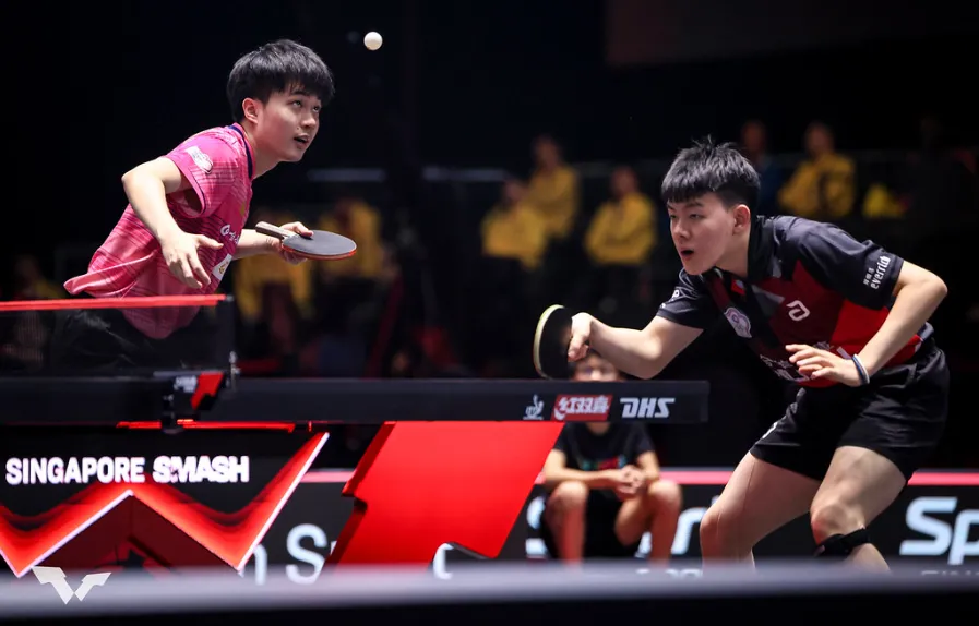 林昀儒／高承睿WTT大滿貫賽新加坡站男雙奪銀。WTT官網。　