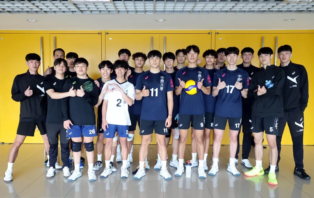 中原大學男排隊。林嘉欣/攝影。