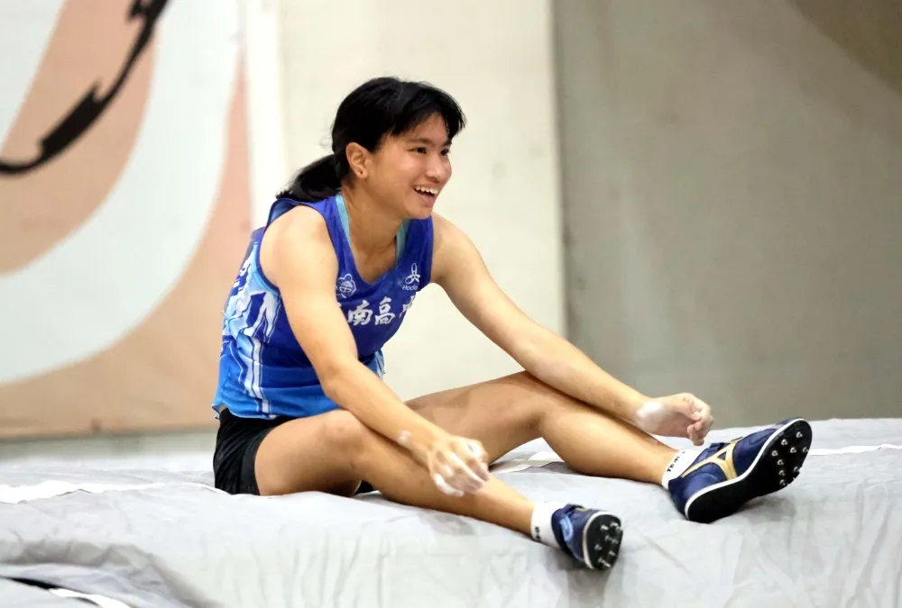 斗南高中國中部林語萱奪得國女組冠軍。林嘉欣/攝影。