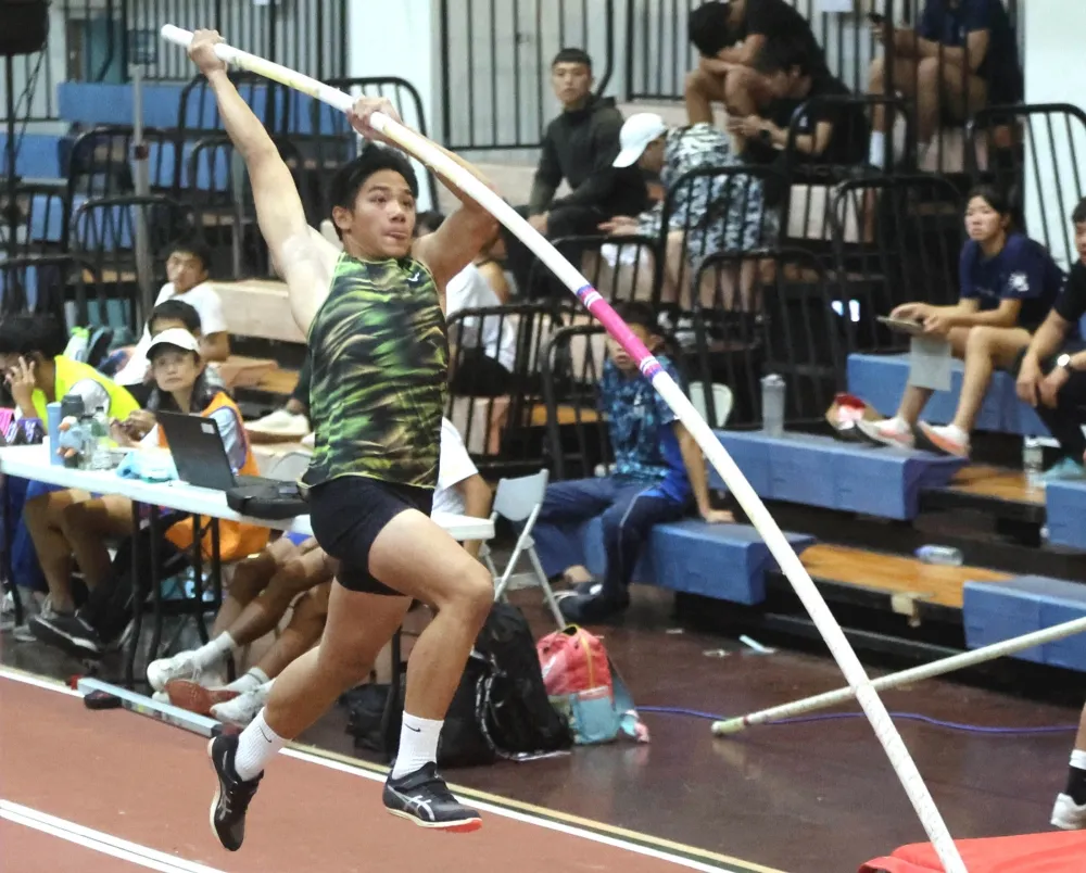 忠孝國中黃耀宗4.61創最佳。林嘉欣／攝影。