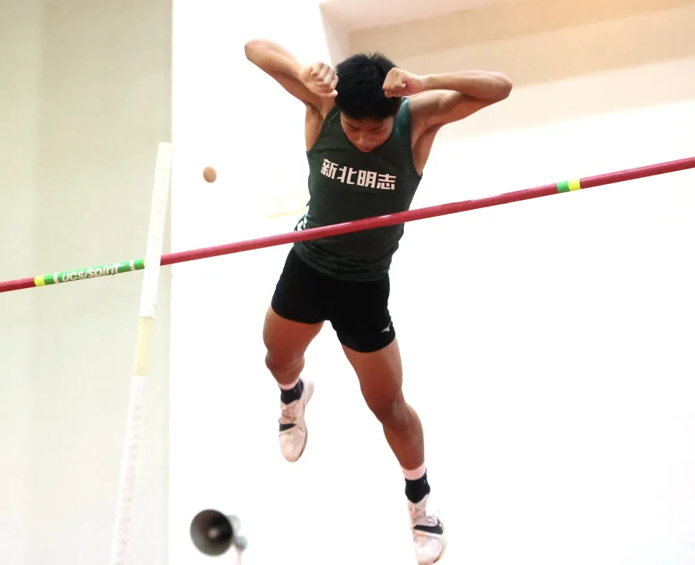 新北市明志國中賴冠丞4.31亞軍。林嘉欣／攝影。