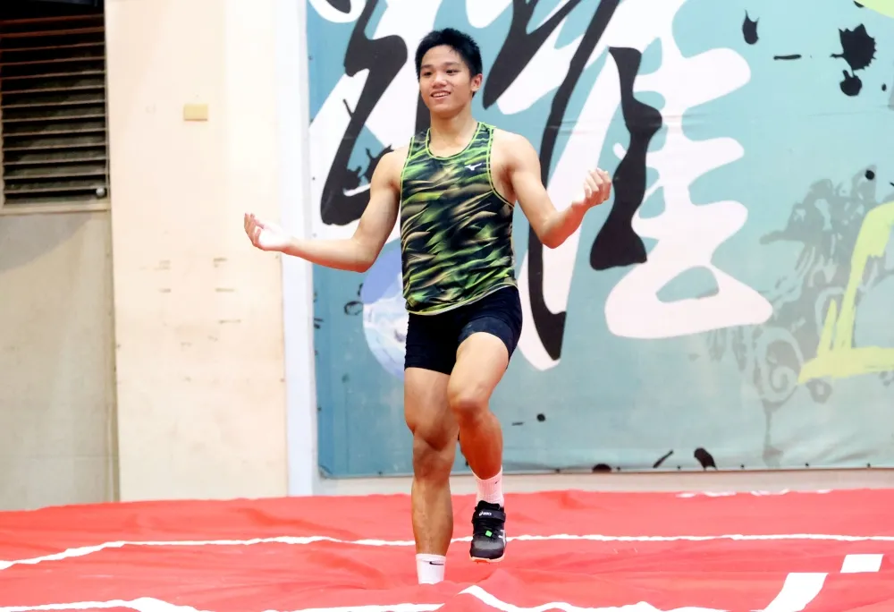 忠孝國中黃耀宗4.61創最佳超嗨。林嘉欣/攝影。