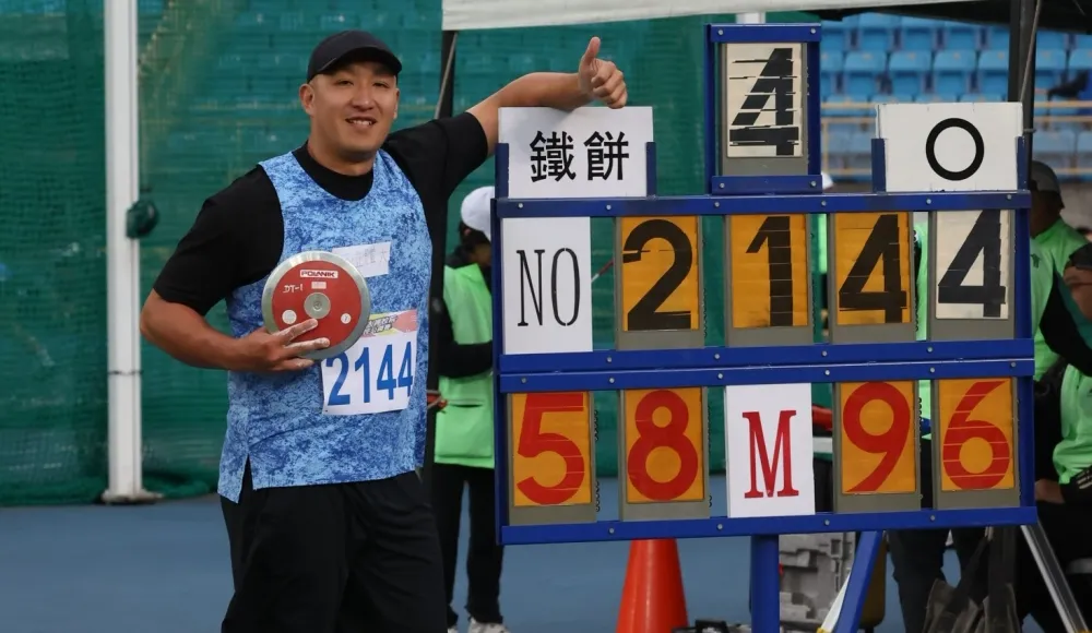 30歲的李慈雲58.96破懸15年全國紀錄。李守智／攝影。