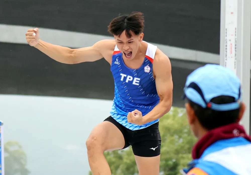 黃正琦突破5.30心魔超激動。林嘉欣／攝影。