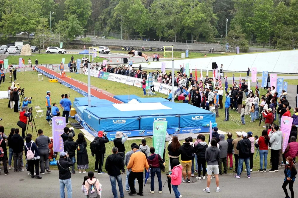 2025日月潭國際撐竿跳高邀請賽今年首度舉辦。林嘉欣／攝影。
